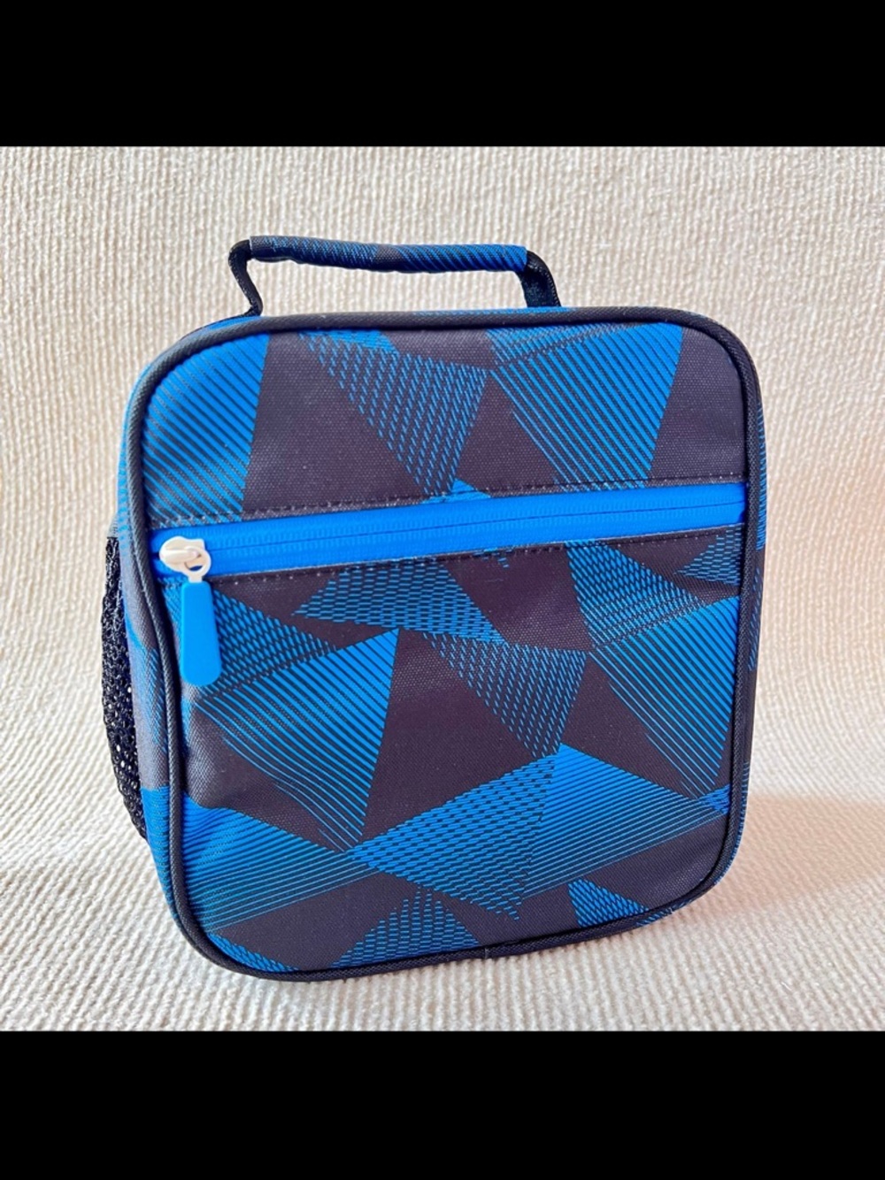 Back to school NWOT Pottery Barn PBTEEN Gear-Up Blue Diamond lunch box